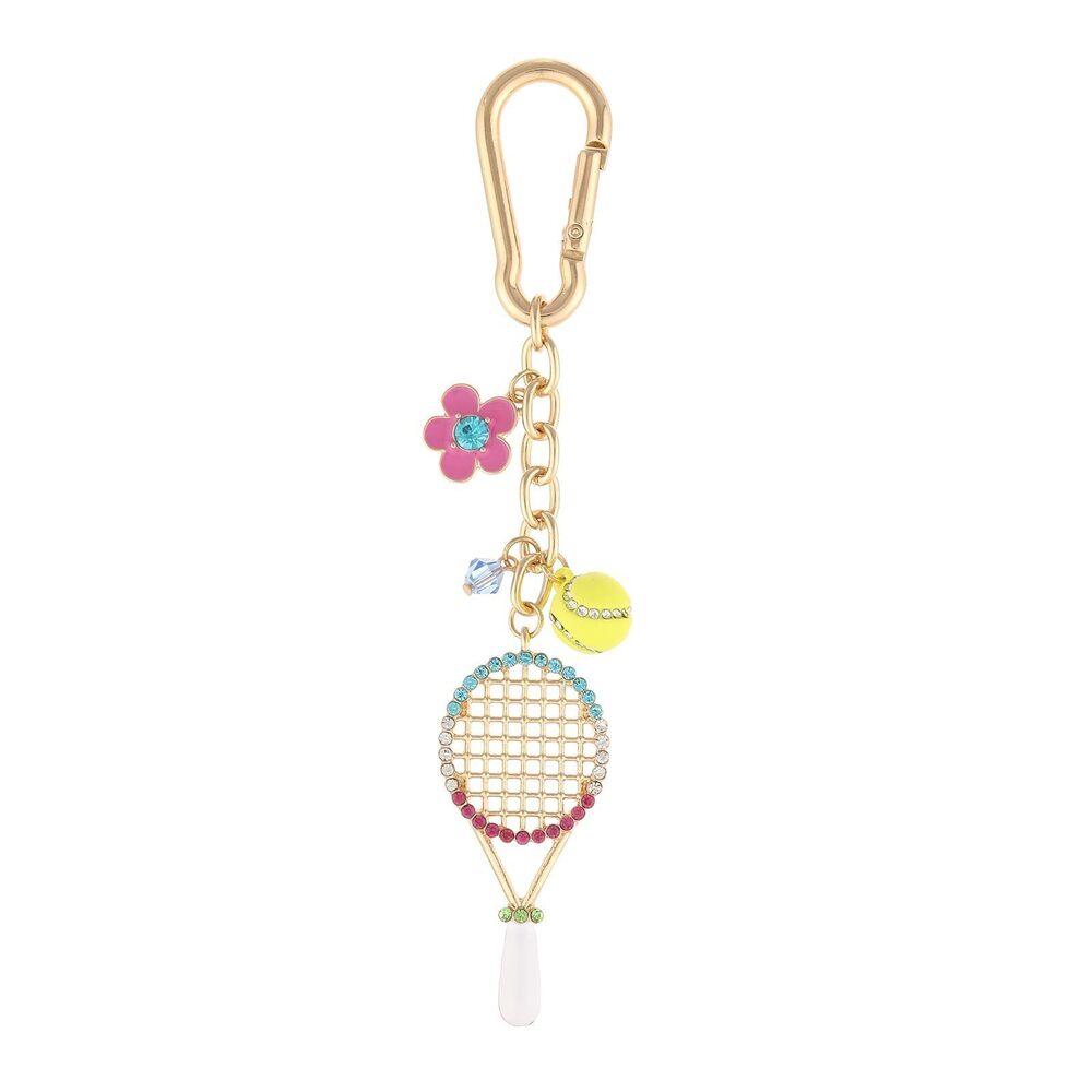 3394 Tennis Cute Sport Keychains | Bag Charms for Handbags | Gold Plated